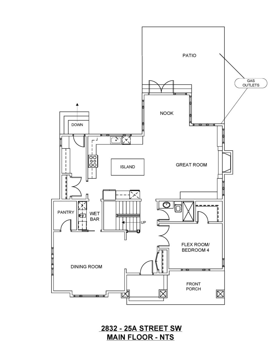Main Floor Plan 2832 - 25A ST SW 