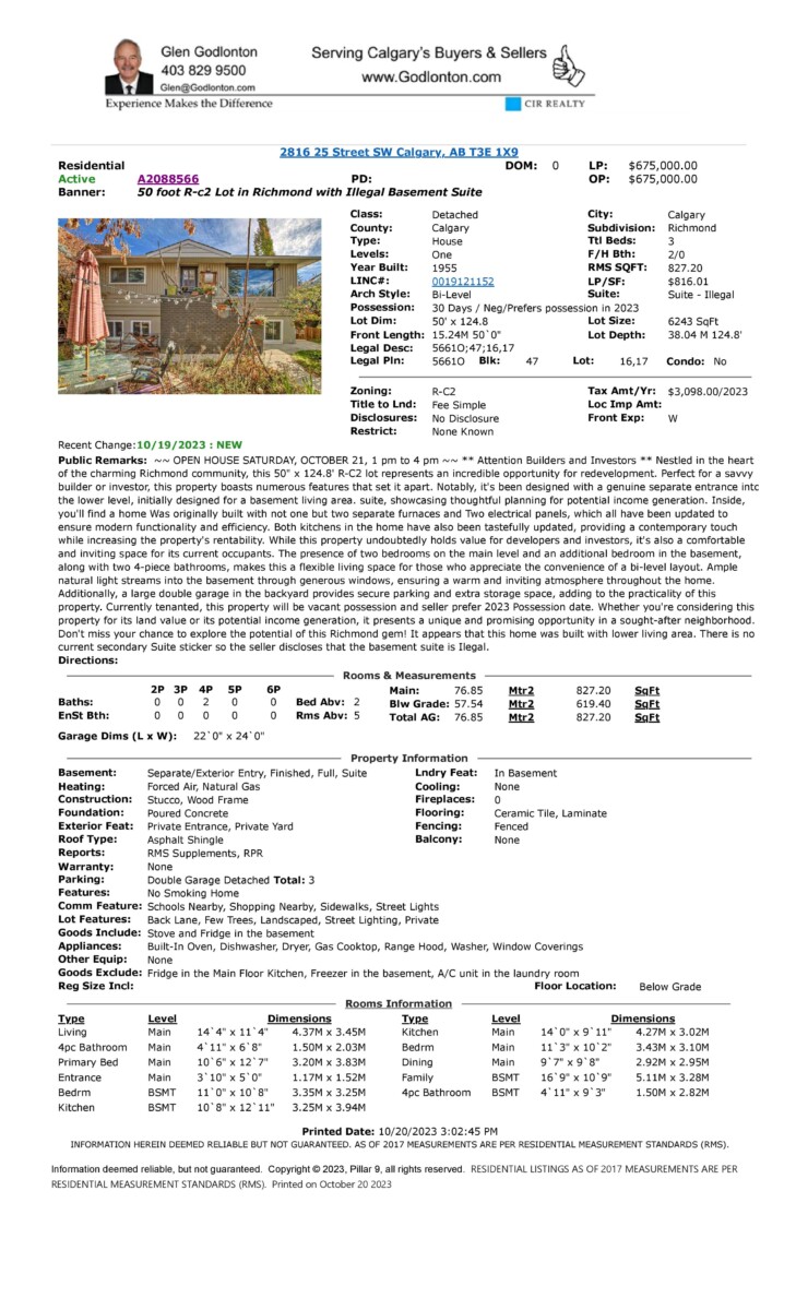 MLS Client View page 001 | 2816 25 Street SW